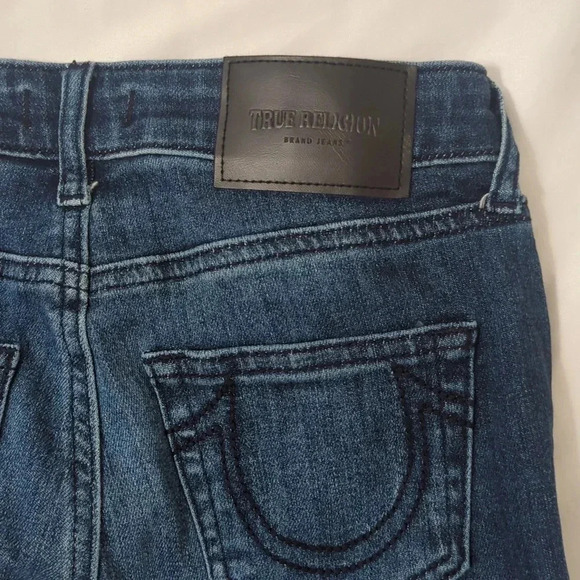 True Religion Jennie Mid Rise Curvy Skinny Jean, Color Dark Indigo Size 24 - Picture 11 of 15